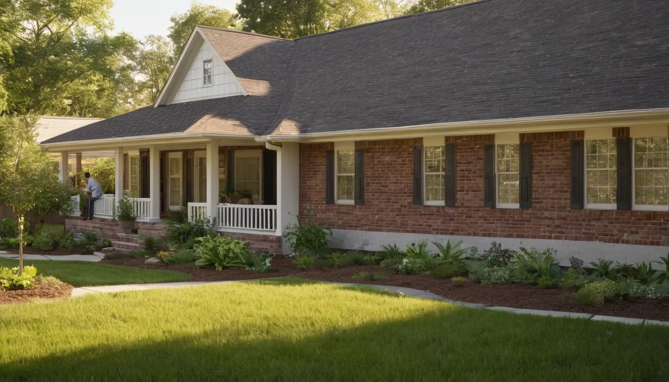 A brick and vinyl ranch home in Princeton being inspected for pests